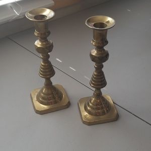 Brass candle holders